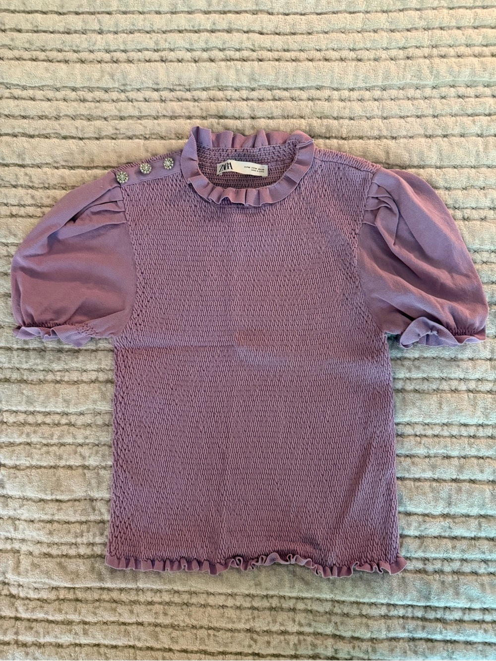 Zara Elastic Trim Knit Top Sweater